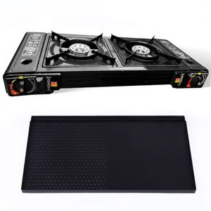 Cocina a Gas Portatil 2 Hornillas 2 en 1 con Parrilla + Gas