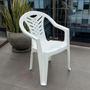 Silla Anatómica Con Brazo Blanca Confort