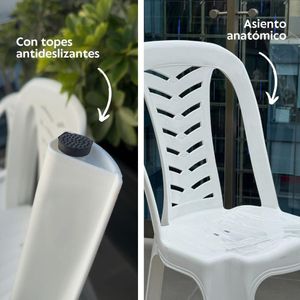 Set de 4 Sillas Anatómicas Blanca Estilo