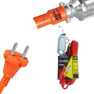 Luz de Trabajo con Protector de Metal 8 Metros ABATRON 18 AWG SWITCH