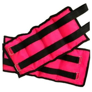Tobilleras Muñequeras de 5 Kg Pack 2 Unidades Rosado