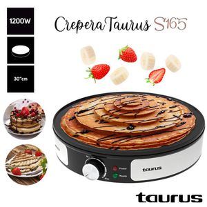 Crepera Taurus con Placa Antiadherente 1200W S165
