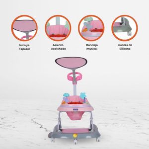 Andador Mecedora 4 en 1 «BAMBINO X5» Pink