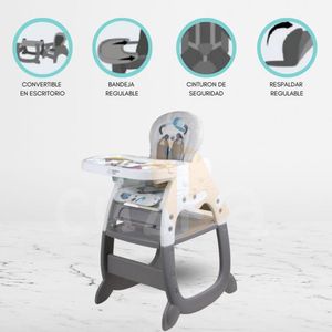 Silla de Comer Escritorio 3 en 1 «MICHO» Gray