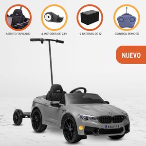 Carro a Batería con Empujador BMW «M5» Gray