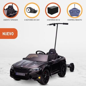 Carro a Batería con Empujador BMW «M5» Black