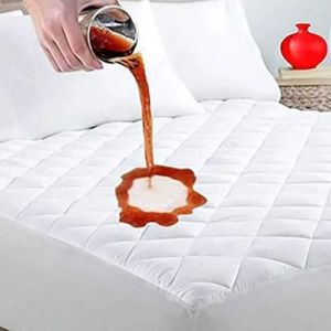 Protector Impermeable Anti-Fluidos Para Colchon Queen-Blanco Dyv