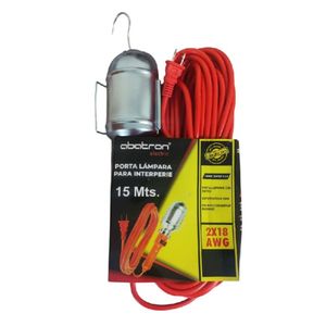 Luz de Trabajo con Protector de Metal 15 Metros ABATRON 18 AWG SWITCH