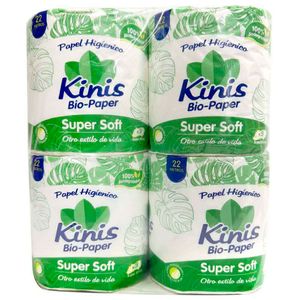 Papel Higiénico KINIS Biodegradable Paquete 4un