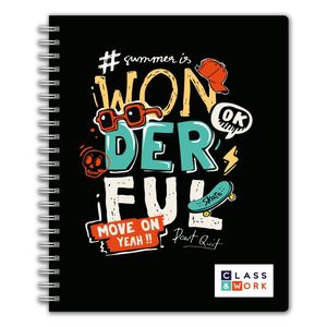 Cuaderno Anillado CLASS&WORK Tapa Dura Cuadriculado 160 Hojas 5 Divisones