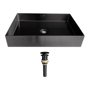 Bowl de Acero para baño XM  LA30401-5538 Acero Inoxidable 304 Negro