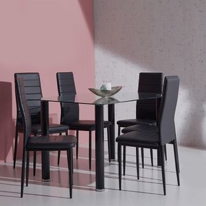 Juego de Comedor Navarro 6 Sillas Negro