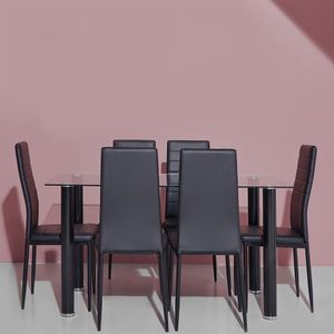 Juego de Comedor Navarro 6 Sillas Negro