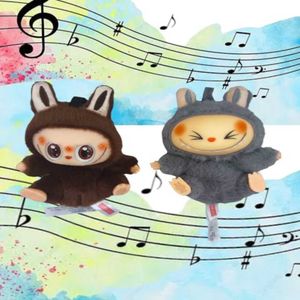 Dos Peluche Llavero Decoración Labubu Musical  - Marron