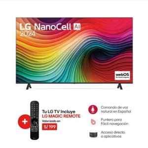 Televisor LG 75 NanoCell UHD 4K Smart 75NANO80TSA