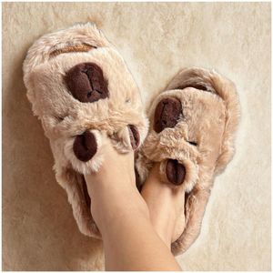 Pantuflas de Capibara Kawai Beige