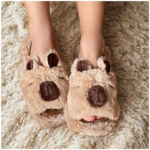 Pantuflas de Capibara Kawai Beige