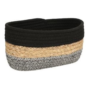 Canasto de Fibra natural multicolor 26x14x14 cm