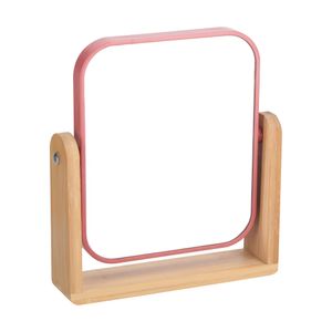 Espejo de Mesa con Base de Bambú 18x4,5x21 cm