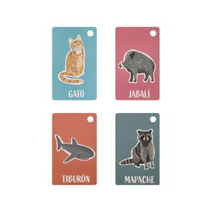 Set 28 Tarjetas con Animales para Niños 8,4x4x17 cm