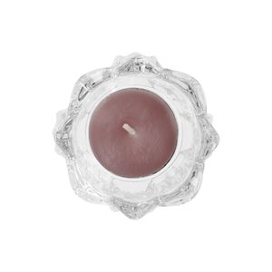 Portavela Vidrio Flor 6,6 x 5,5 cm