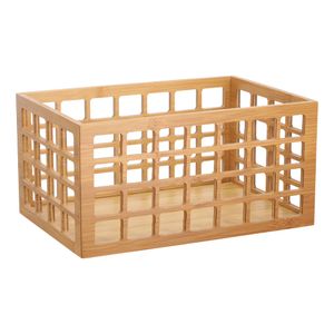 Canasto Bambú con Diseño M 30x20x15 cm