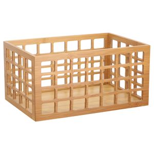 Canasto Bambú con Diseño M 30x20x15 cm