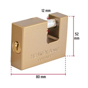 Candado Antipalanca 80mm Cuerpo de Hierro 22517 Hermex