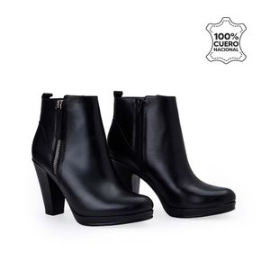 Botín Casual LINDA-2512 Negro Viale Cuero