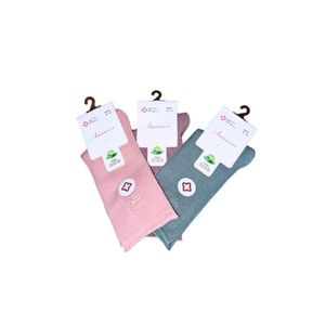 Pack de 3 Medias Canilleras de Mujer colores Rosado, Guinda y verde