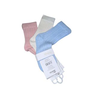 Pack de 3 Medias de Mujer colores Rosado, Gris y Celeste