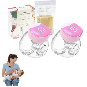 2Extractores De Leche Manoslibres Rosa Y Bolsas Recolect