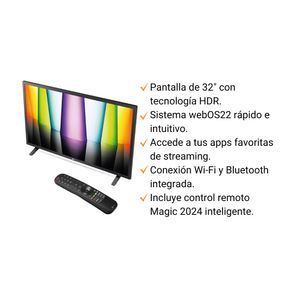 Televisor LG 32" HD Smart TV webOS22 HDR 32LQ600BPSA + Control Remoto Magic