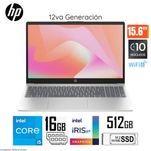 Laptop HP 15-FD0053LA Intel Core i5 1235U 16GB RAM 512GB SSD 15.6" HD