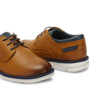 Zapato Derby Casual ANGEL-2537 MARRÓN Rabbit Cuero