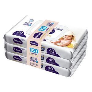 Toallitas Húmedas BABYSEC Super Premium 8 99% Agua Paquete 120un