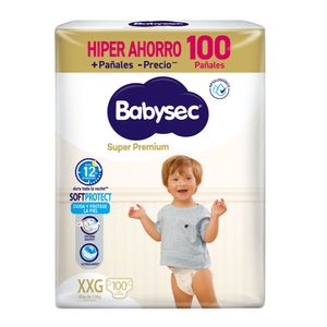 Pañales para Bebé BABYSEC Super Premium XXG Paquete 100un