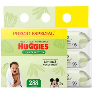 Toallas Húmedas HUGGIES Limpieza Efectiva Bolsa 288un