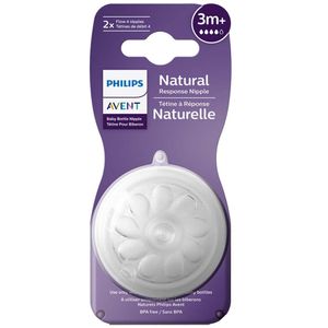 Tetina Natural Response 3.0 Flow 4 X2 Unidades / 3M+ PHILIPS AVENT