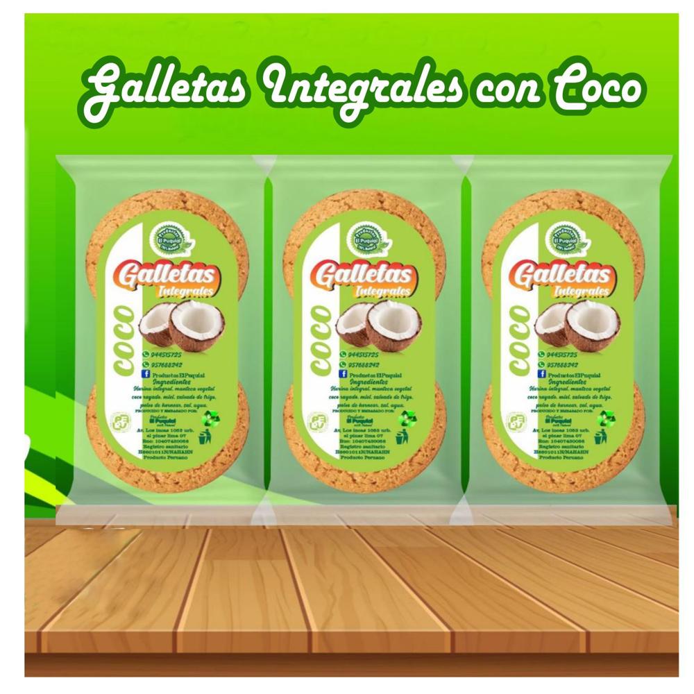 Galletas Integrales Redondas con Coco Pack de 6 Unidades - Real Plaza