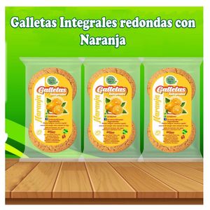 Galletas Integrales Redondas con Naranja Pack de 6 Unidades