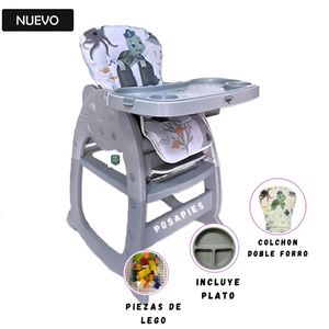 Silla de Comer Carpeta Gato Mewtwo 3 en 1 Gris