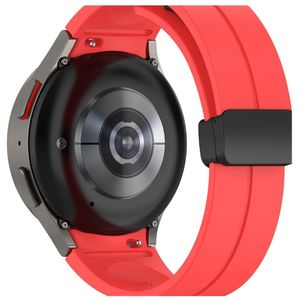 Correa silicona imantada para samsung watch 5 pro (20mm) rojo
