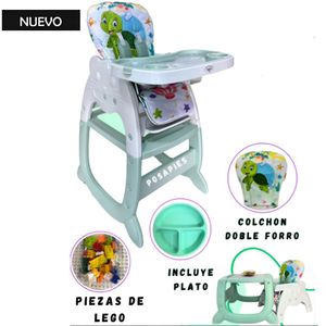Silla de Comer Carpeta Gato Mewtwo 3 en 1 Verde