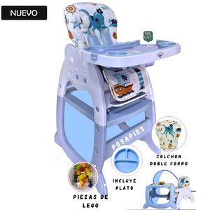 Silla de Comer Carpeta Gato Mewtwo 3 en 1 Azul