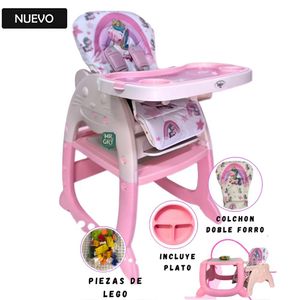 Silla de Comer Carpeta Gato Mewtwo 3 en 1 Rosado