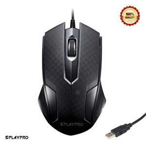 Mouse Ergonómico Usb Pc Laptop Computadora Negro PLaypro TYM350006 + mousepad para escritorio rosado