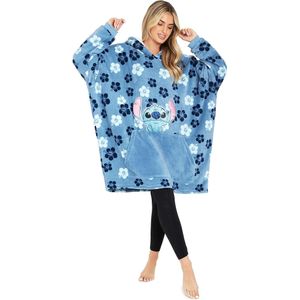 Stitch | Manta Polar Sherpa con capucha de gran tamaño de Stitch de Disney | Talla Única