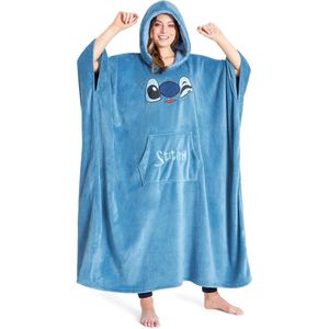 Lilo & Stitch | Manta Polar Sherpa con capucha de gran tamaño de Stitch de Disney | Talla Única