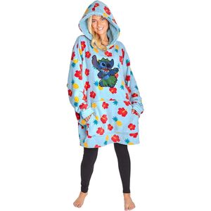 Stitch | Manta Polar Sherpa con capucha de gran tamaño de Stitch Multicolor | Talla Única